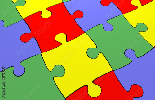 set of jigsaw puzzle background © mariusz szczygieł