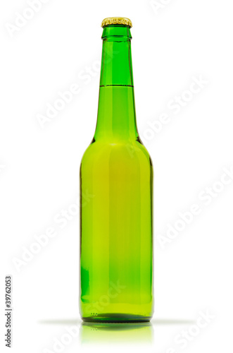 bottle of beer on white background