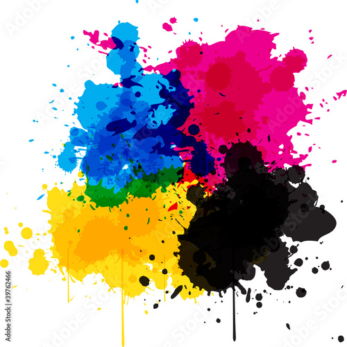 CMYK Splash Flecken