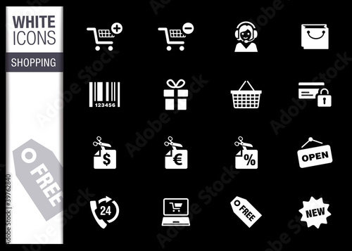 White - Shopping icons