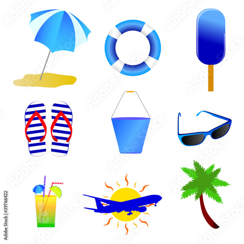 beach stuff vector