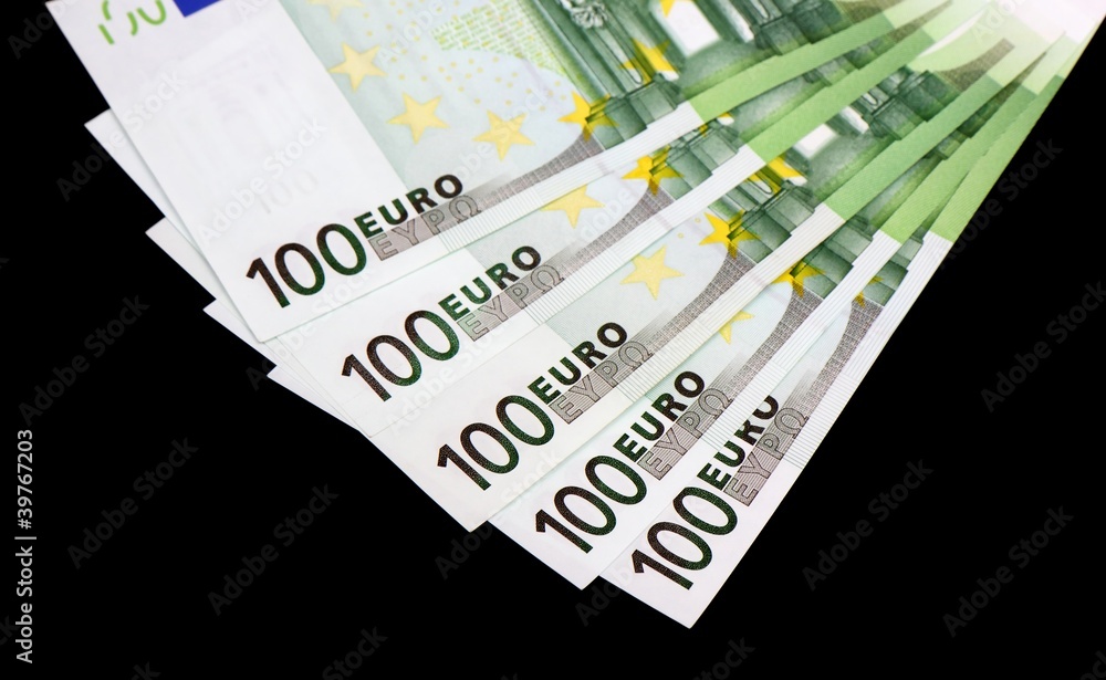 Euro money banknotes