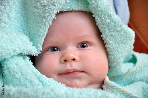 child in a towel