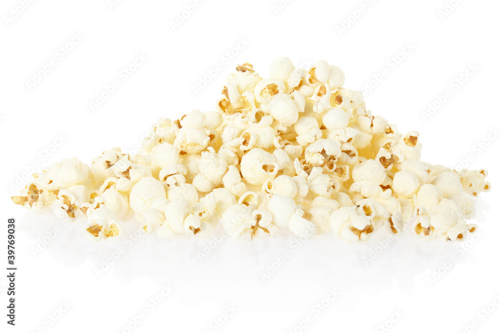 Popcorn on white, clipping path included Popcorn on white, clipping path included