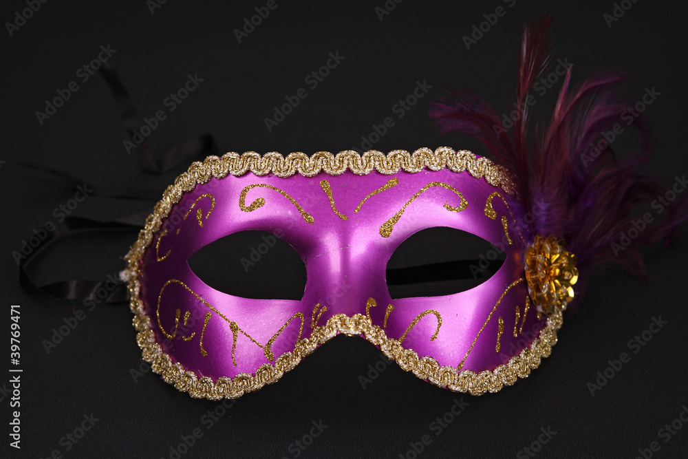 purple carnival mask