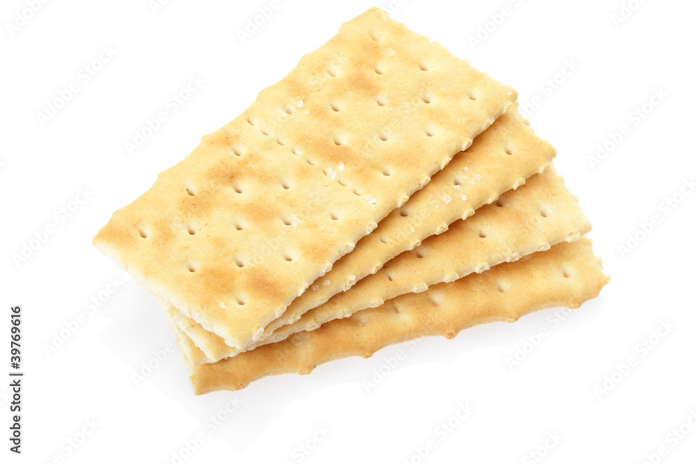 Crackers on white, clipping path included Crackers on white, clipping path included