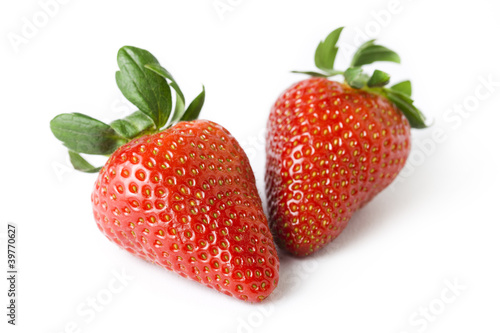 Two strawberries