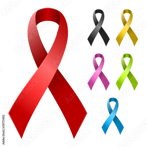 Ribbon in various colors
