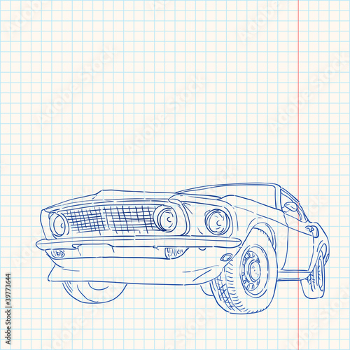 Muscle Car Illustration