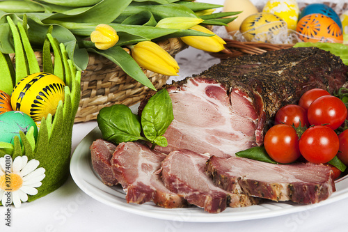 traditional easter roasted pork
