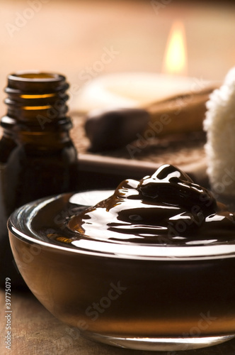 Chocolate spa with cinnamon photo