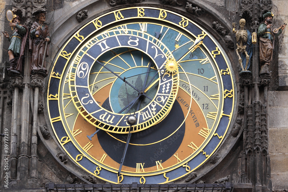 Historical astronomical Clock in Prague on Old Town Hall Historical astronomical Clock in Prague on Old Town Hall