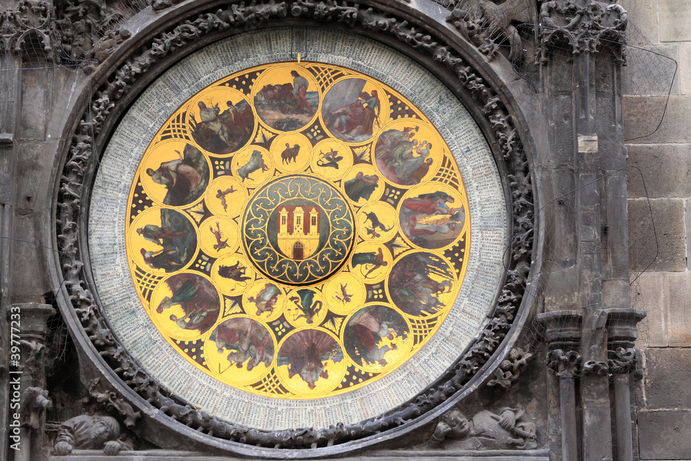 Historical astronomical Clock in Prague on Old Town Hall