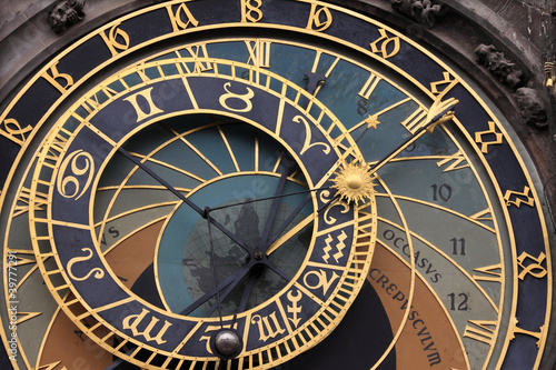 Detail of astronomical Clock on the Old Town Square in Prague