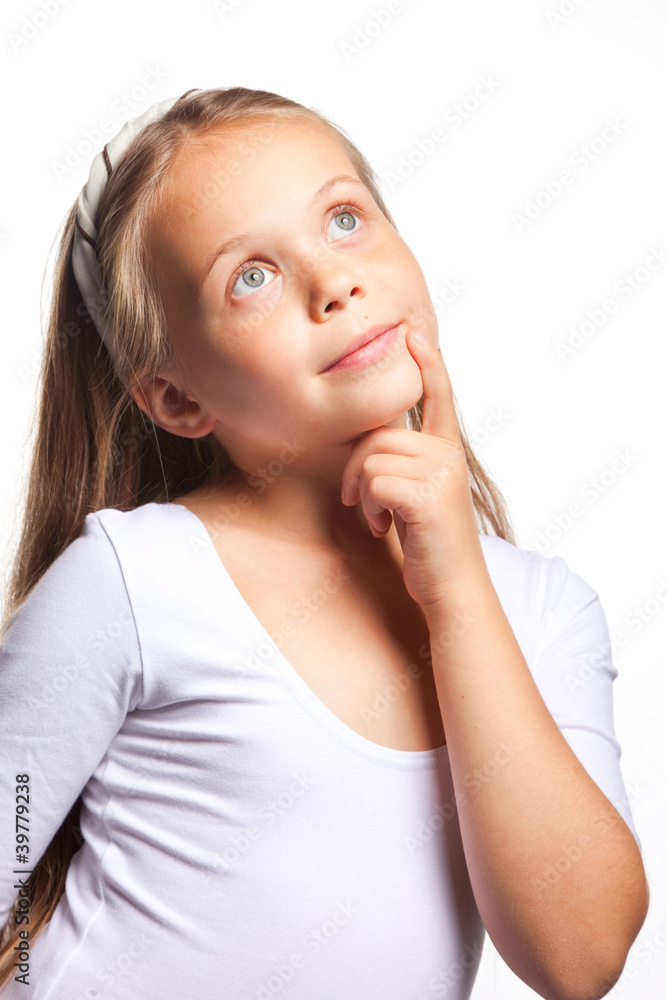 Little ballet dancer isolated on a white background Little ballet dancer isolated on a white background