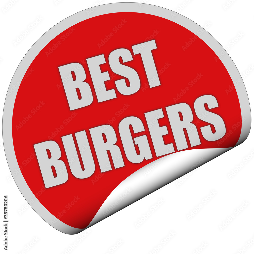 Sticker rot rund curl unten BEST BÜRGERS Sticker rot rund curl unten BEST BÜRGERS
