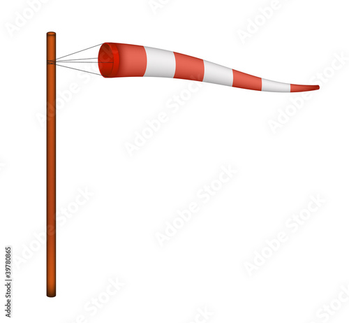 Red and white windsock