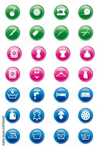 laundry and tailoring icons
