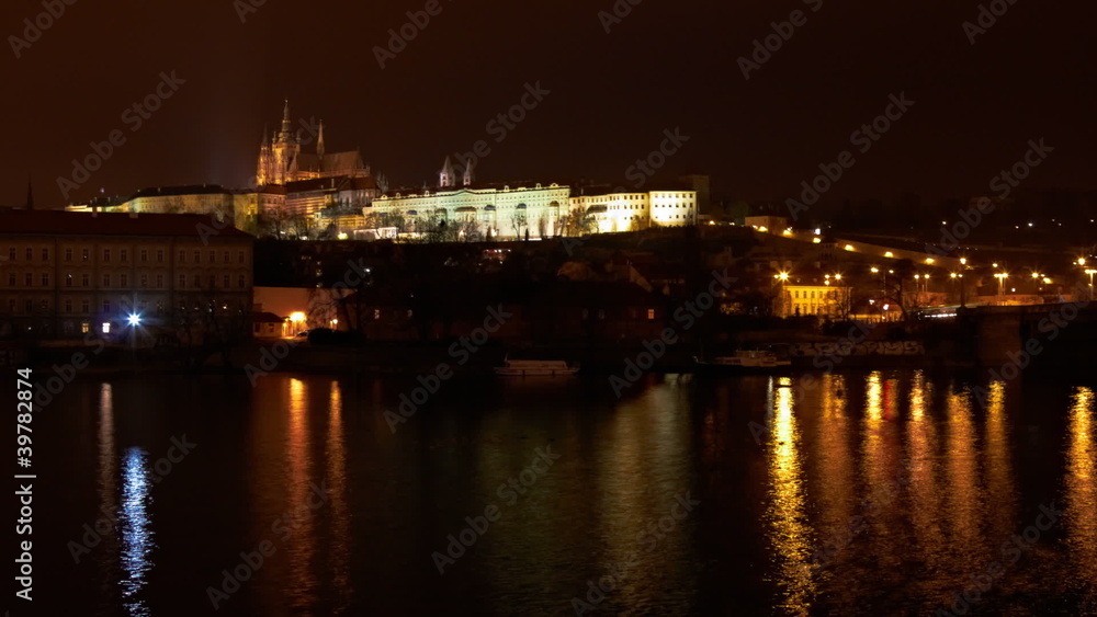 timelapse of Prague castle timelapse of Prague castle