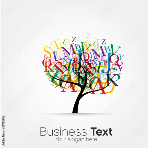 logo arbre design alphabet