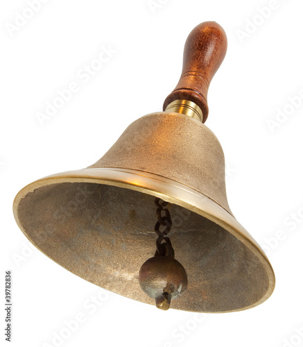 Brass Handbell with Wooden Handle photo