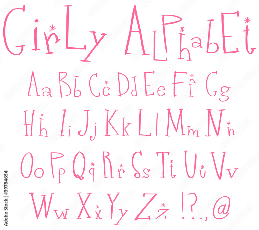Girly alphabet Girly alphabet