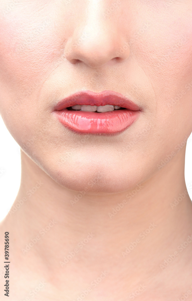 beautiful make up of gloss lips beautiful make up of gloss lips