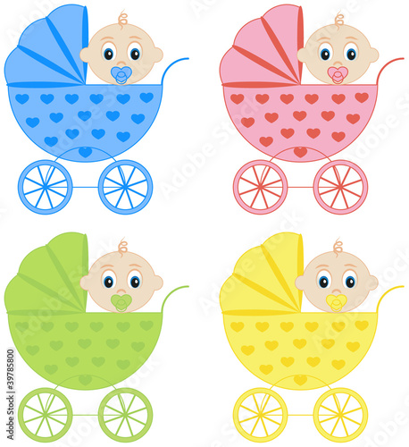 collection of baby carriages
