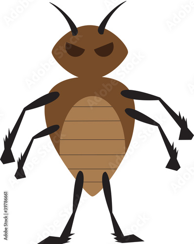 Angry brown bed bug