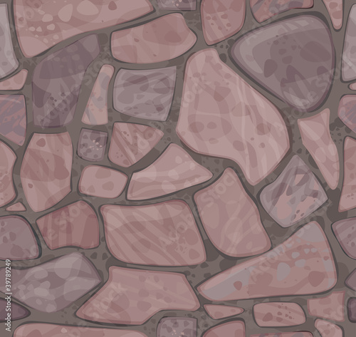 Vector seamless texture of stonewall in brown colors