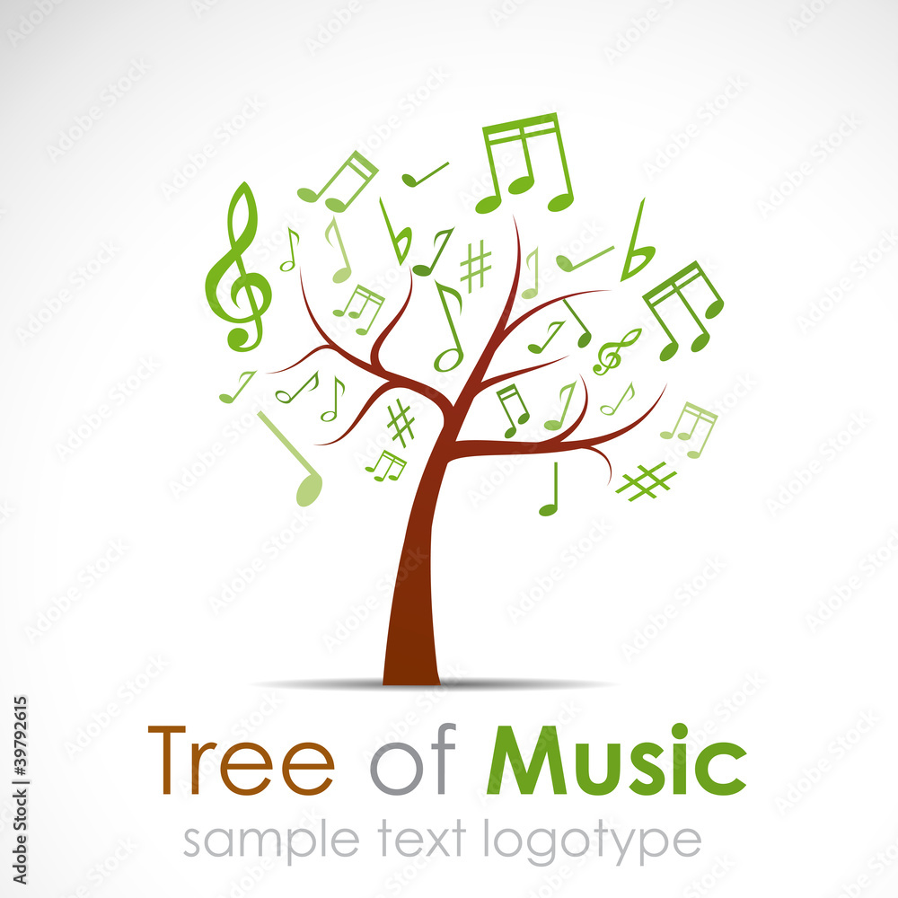 Obraz premium Logo Tree of Music # Vector