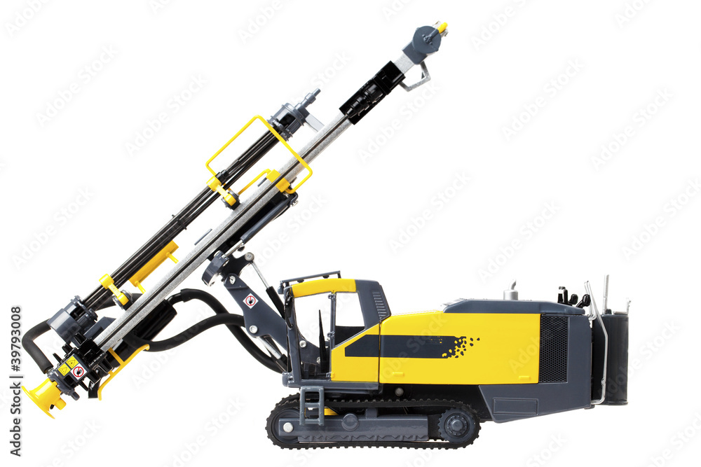 View of model of machine for drilling holes in the ground View of model of machine for drilling holes in the ground