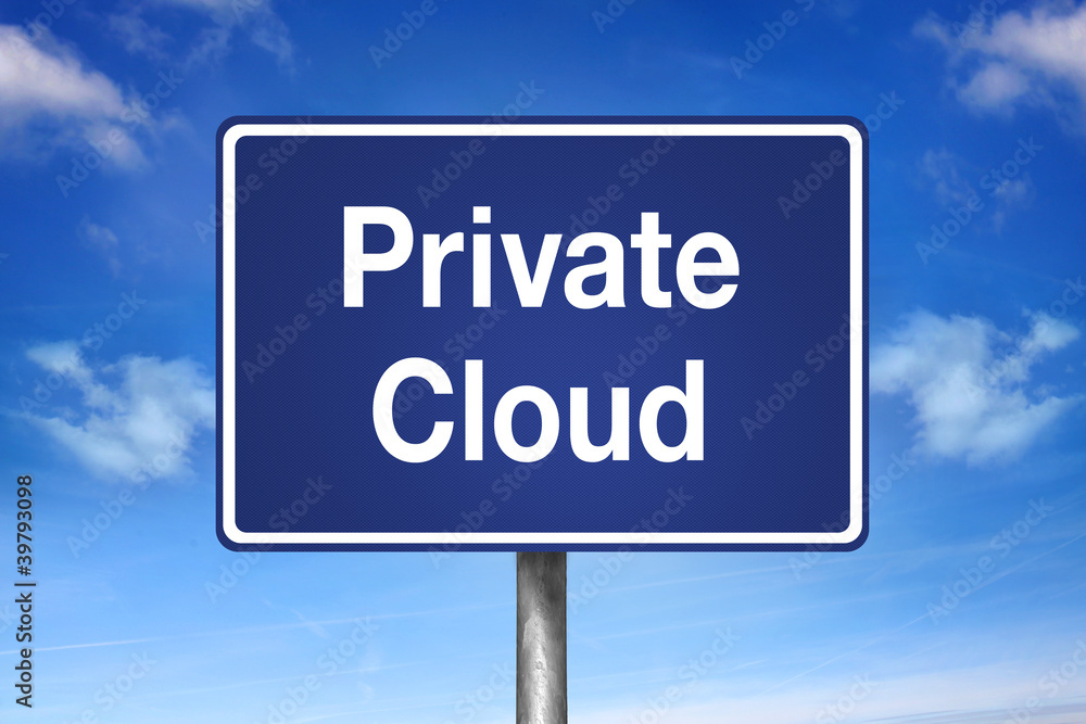 Verkehrsschild Private Cloud