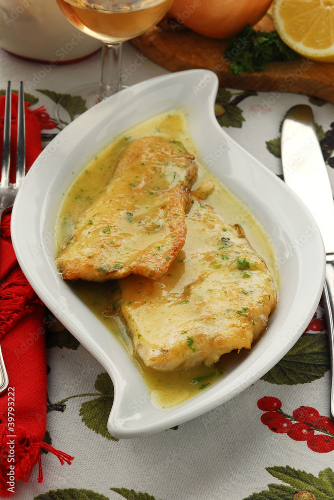 Whitefish with lemon Lavarello al limone 鱼用柠檬 Whitefish with lemon Lavarello al limone 鱼用柠檬