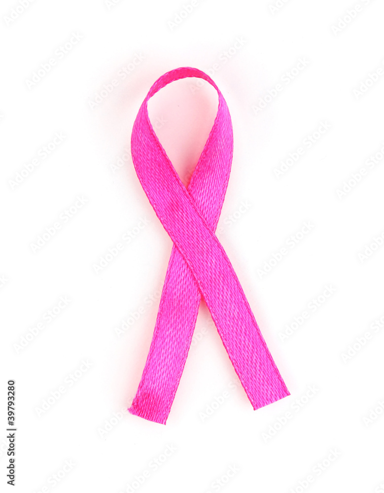 Pink ribbon isolated on white Pink ribbon isolated on white