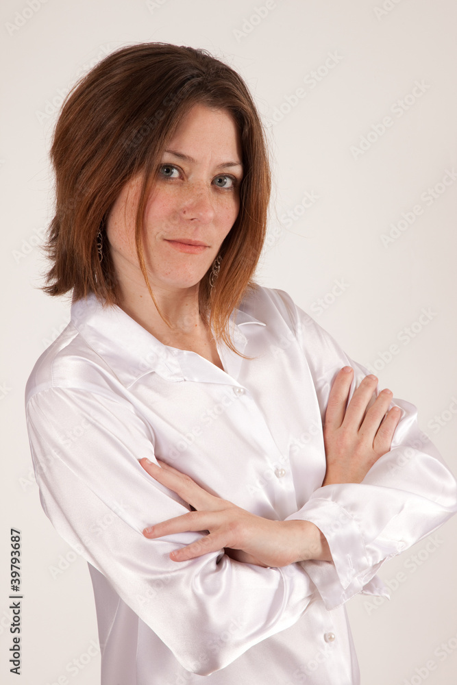 woman looking at the camera with serious expression woman looking at the camera with serious expression
