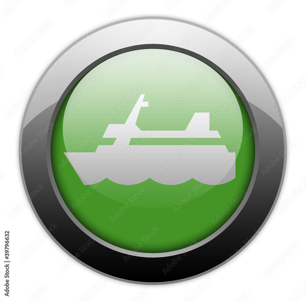 Green Metallic Orb Button Green Metallic Orb Button
