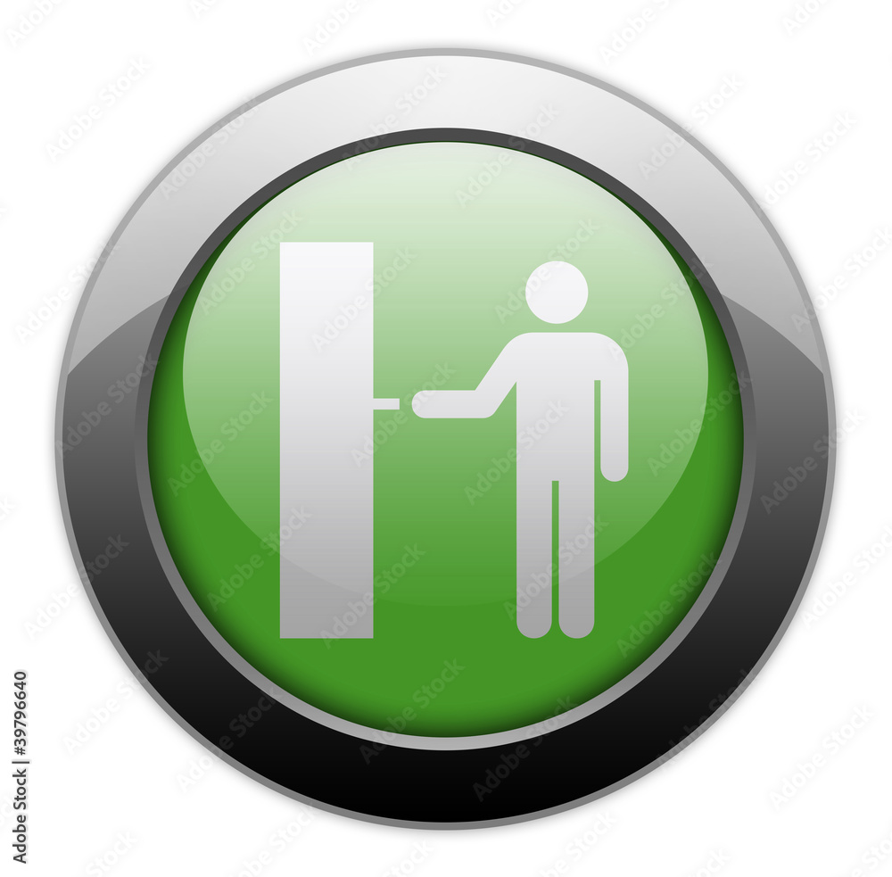 Green Metallic Orb Button Green Metallic Orb Button
