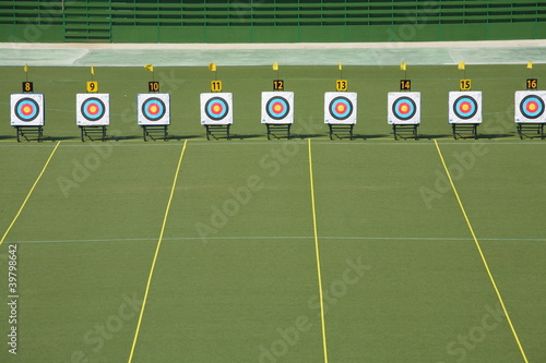 competition archery range with targets, Thailand