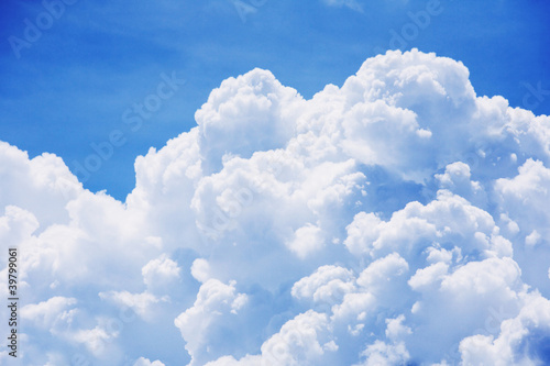 Photography High detail cloud on blue sky background