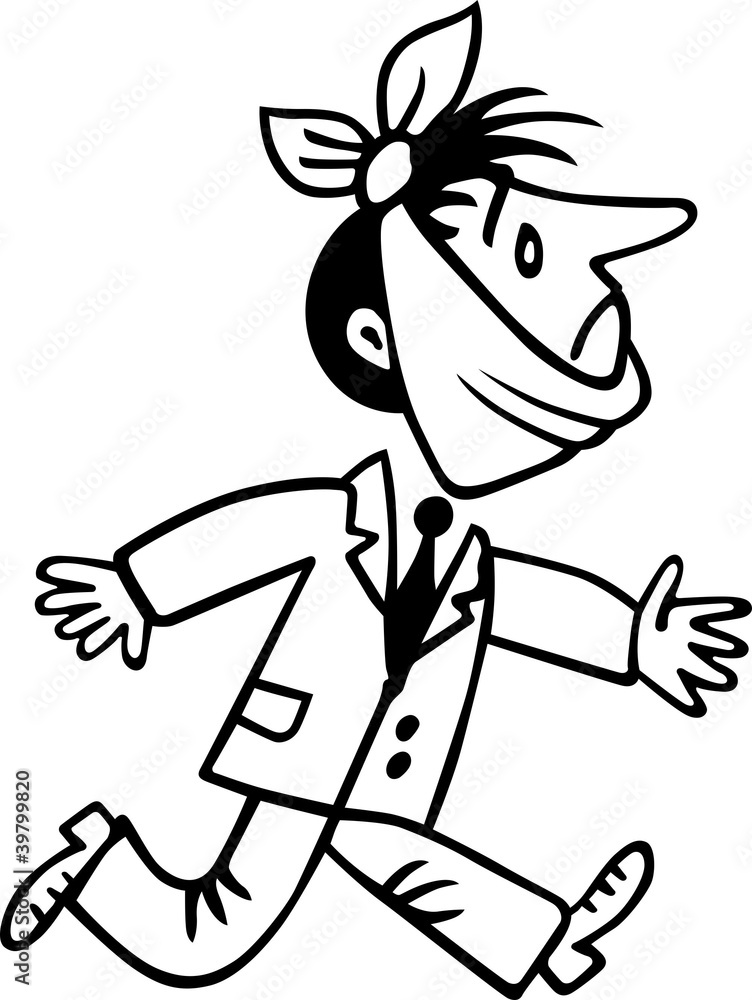 Fototapeta premium Man running to the dentist