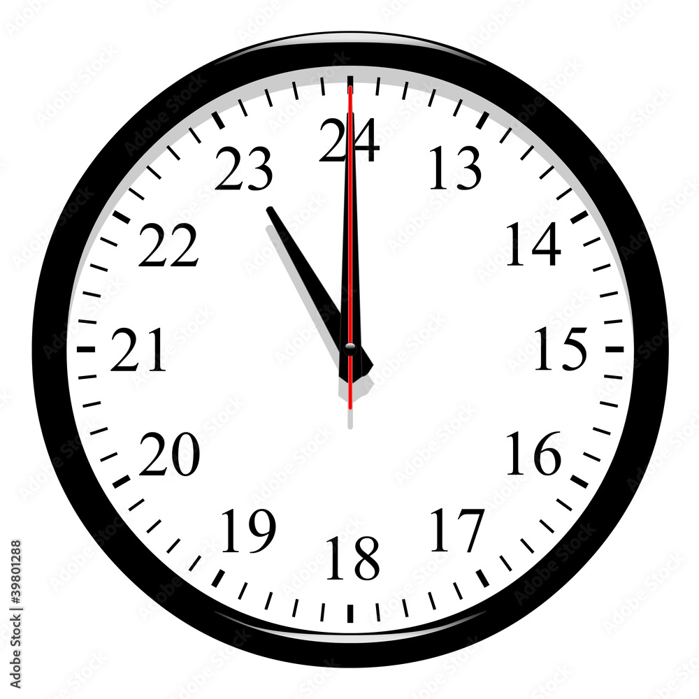 Horloge post meridiem - 23 heure Horloge post meridiem - 23 heure