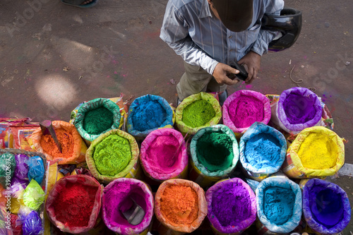 bright Indian colors , Jaipur, Rajasthan , India photo