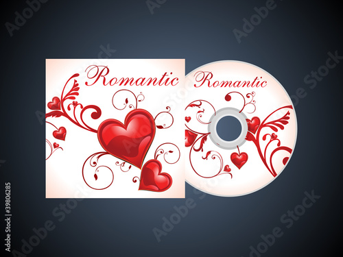 abstract romantic cd template