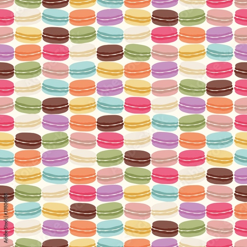 Macarons seamless pattern