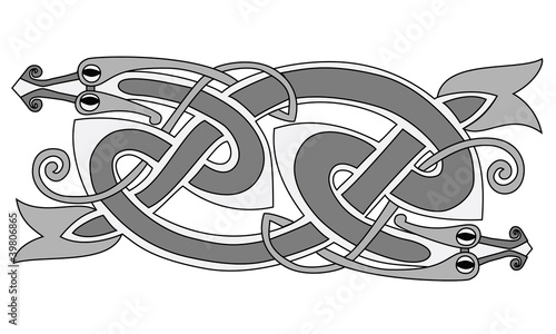 stylized snake coiled in a knot