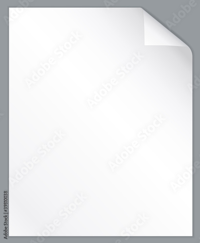 Blank sheet of paper.
