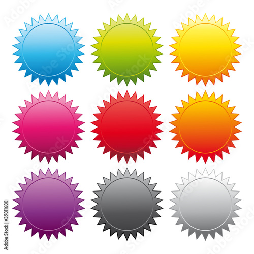 Promotional stickers. Colorful collection.