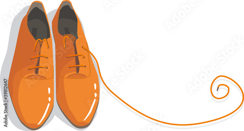 orange shoes