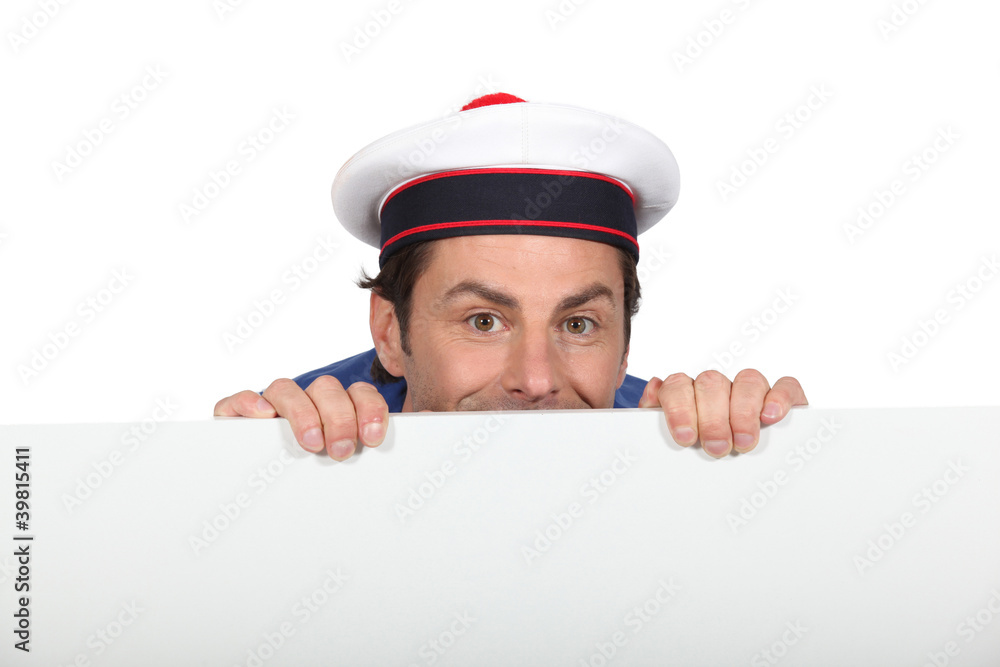 portrait of a man in sailor costume portrait of a man in sailor costume
